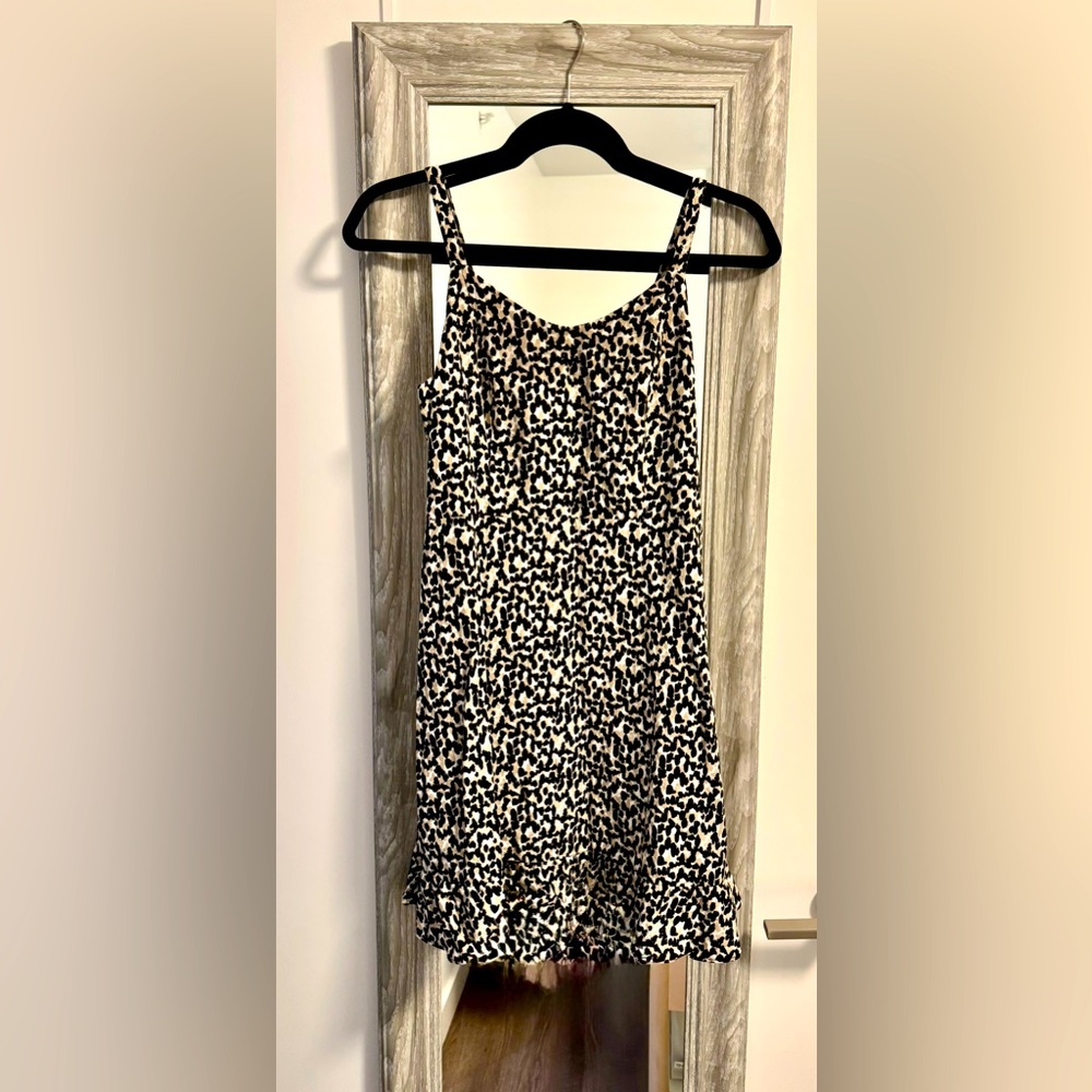 Old Navy Black and Cream Midi Dress